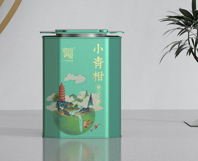 小青柑茶叶铁罐包装